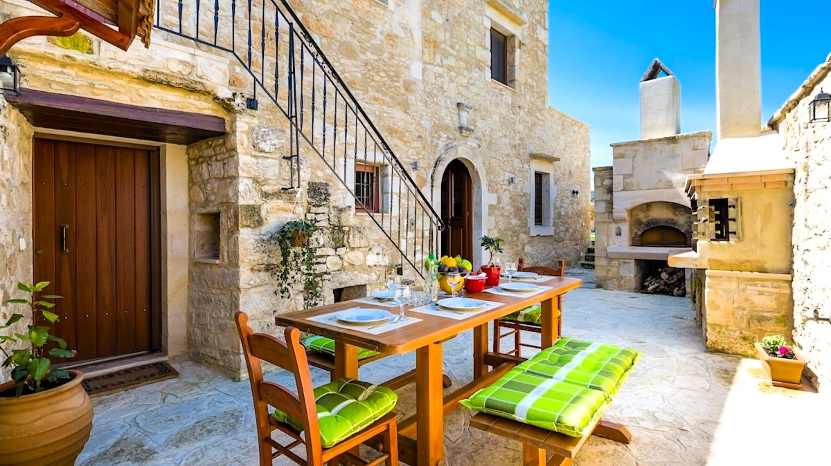 Crete - Cretan stone villa with traditional charm and pool near Panormos